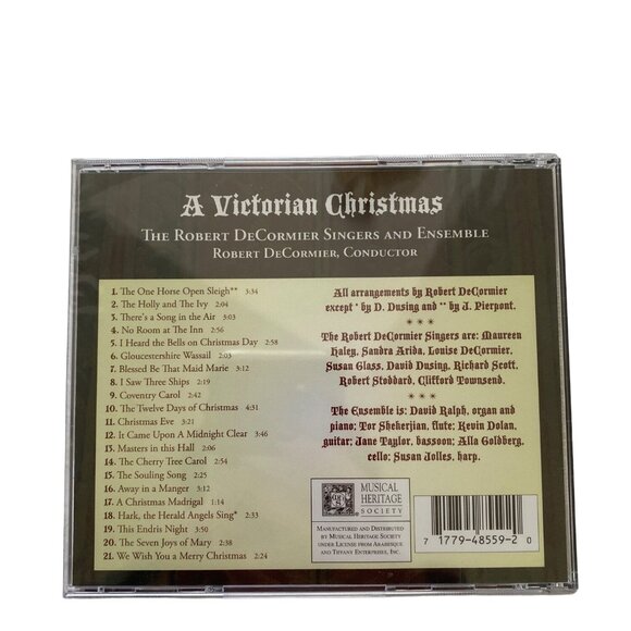 Vintage A Victorian Christmas Holiday Audio Music CD Robert DeCormier Singers u - Picture 2 of 2